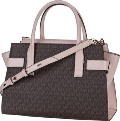 Michael Kors Handtasche Carmen Large Flap Belted Satchel MK Signature Handtaschen 2