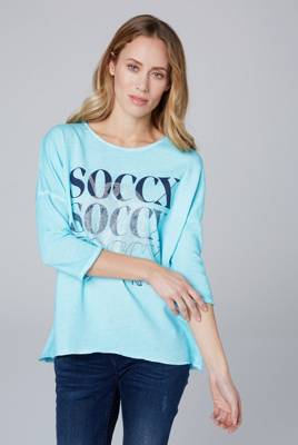 SOCCX Sweatshirt mit Logo und 3/4-Ärmeln Sweatshirts