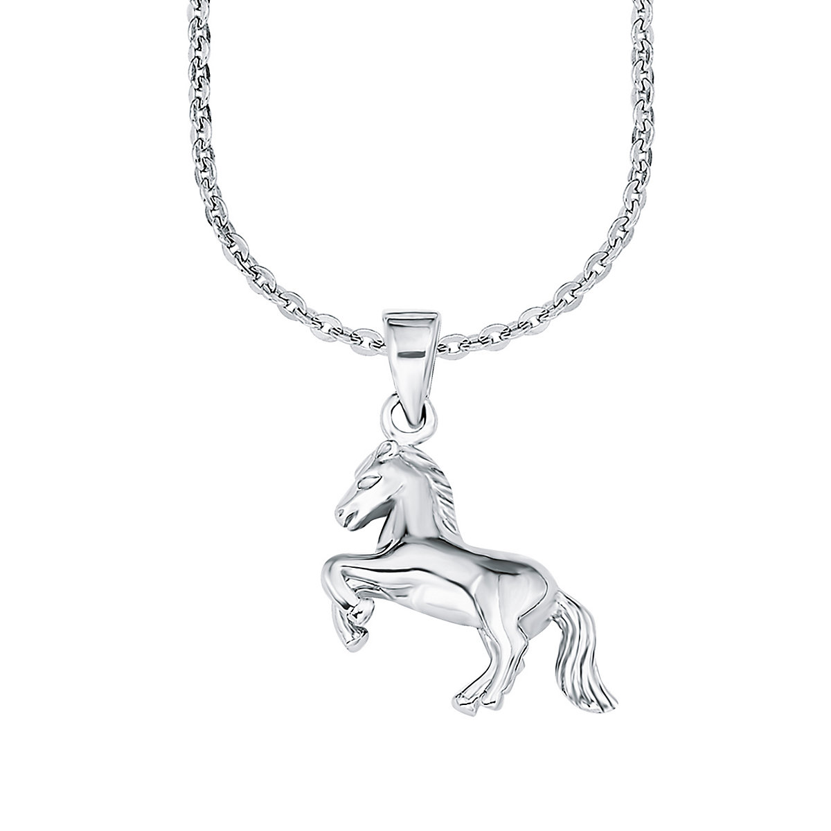 AMOR Kette mit Anhänger für Mädchen 925 Sterling Silber | Pferd Halsketten für Mädchen silber