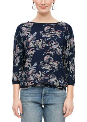 Gemustertes Fledermausshirt T-Shirts