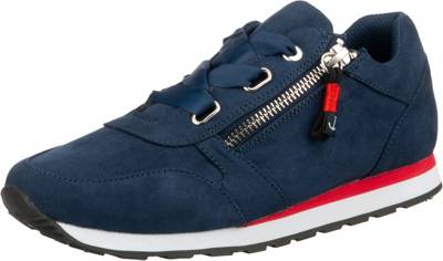 Suede Running Sneaker mit Insel-Zip