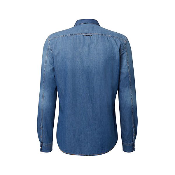 Bekleidung Langarmhemden TOM TAILOR Denim Blusen & Shirts Jeanshemd Langarmhemden stein