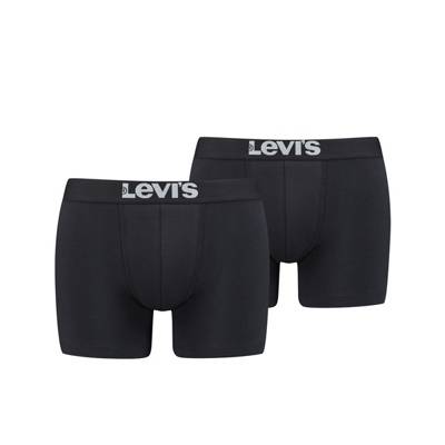 LEVIS LEVI´S Herren Boxershorts, 2er Pack - Solid Basic Boxer, Logobund Panties