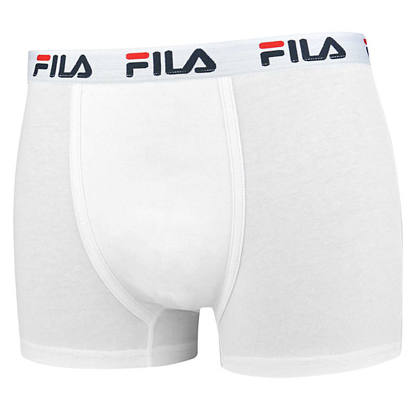 Bekleidung Boxershorts FILA Herren Boxer Shorts 2er Pack - Baumwolle einfarbig Boxershorts weiß