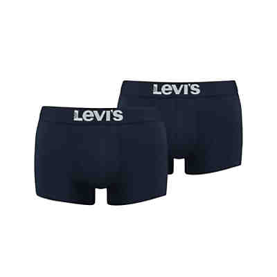 LEVIS LEVI´S HerrenTrunks, 2er Pack- Solid Basic Trunks, Boxershorts, Logobund Boxershorts