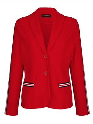 Sweatblazer langarm Knöpfe uni Figurumspielend Viskose,Kunstfaser Sweatblazer