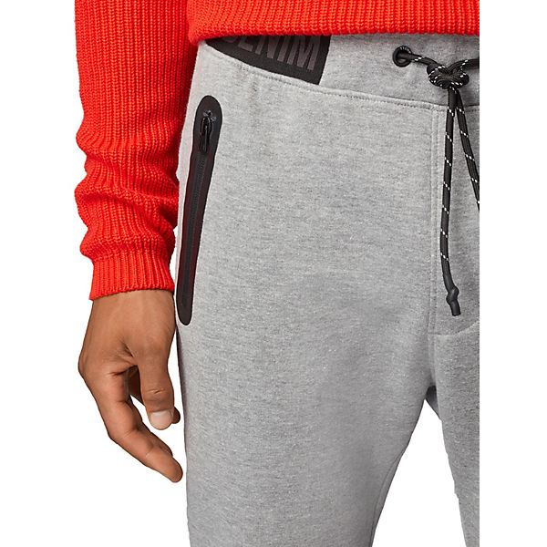 Bekleidung Shorts TOM TAILOR Denim Hosen & Chino Jogginghose mit Logo-Bund Shorts grau