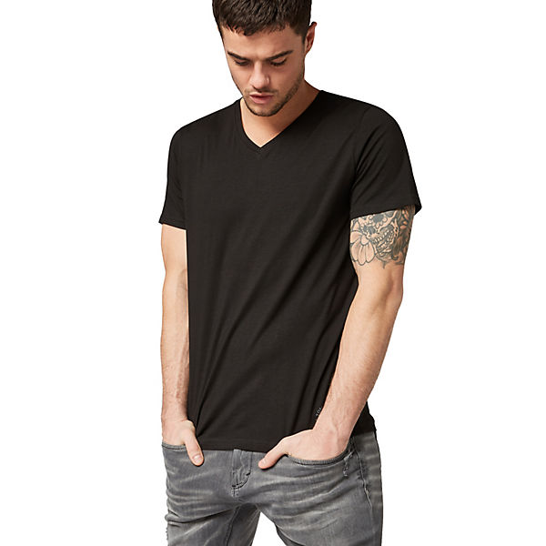 Bekleidung T-Shirts TOM TAILOR T-Shirt Doppelpack T-Shirt T-Shirts schwarz