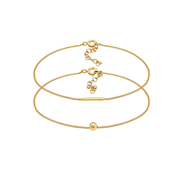 Accessoires Armbänder Elli Elli Armband 2Er Set Geo Symbole Basic Stab Ball 925 Silber Armbänder gold Accessoires Armbänder Elli Elli Armband 2Er Set Geo Symbole Basic Stab Ball 925 Silber Armbänder gold