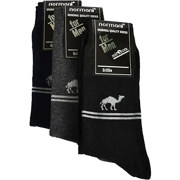Bekleidung Socken normani® 6 Paar Herrensocken Camel Socken blau/grau