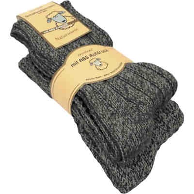 2 Paar Norweger-ABS-Socken mit Schafwolle Socken
