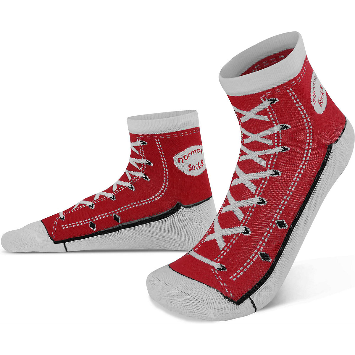 normani® 4 Paar Socken im Schuh-Design Socken rot