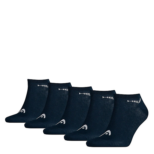Bekleidung Sneakersocken HEAD Unisex Sneaker Socken 5er Pack - Kurzsocken einfarbig Sneakersocken blau