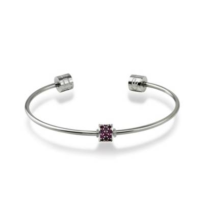 Image of dkeniz Armreifen 925/- Sterling Silber Edelstahl DRIV SILVER S3O Zirkonia ohne Armbänder weiß Gr. 19 0