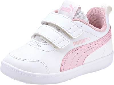 PUMA, Baby Sneakers Low COURTFLEX V2 V INF für Jungen, weiß PUMA, Baby Sneakers Low COURTFLEX V2 V INF für Jungen, weiß