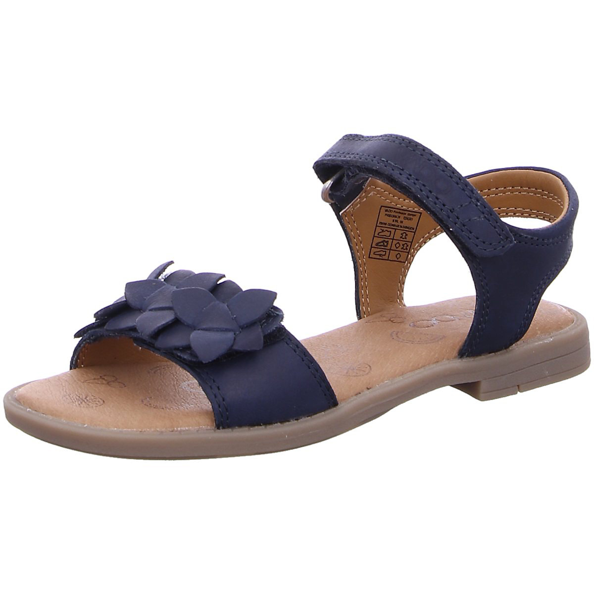 VADO Mädchen Sandalen Schuhe Anna Sandale Kinderschuhe Glattleder uni Sandalen blau Modell 1