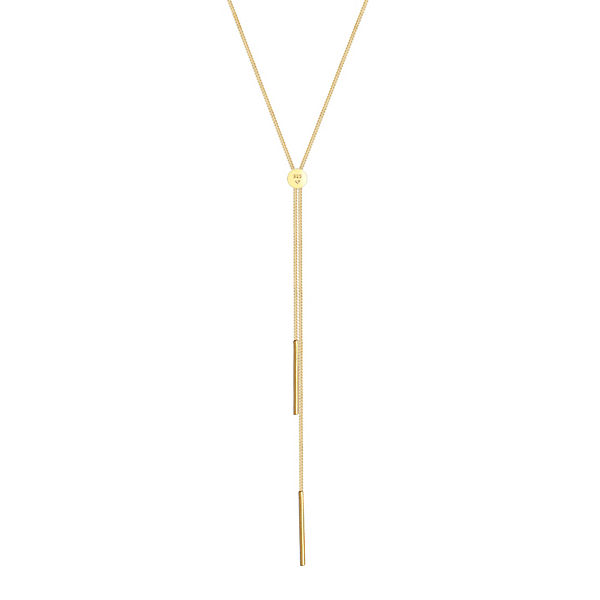 Accessoires Halsketten Elli Elli Halskette Y-Kette Geo Stab Minimal 925 Silber Halsketten gold