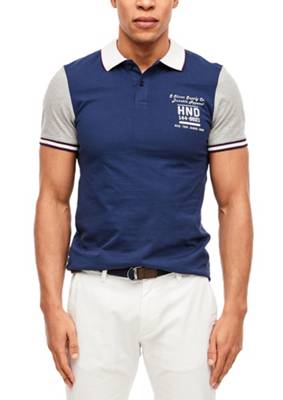 s.Oliver Poloshirt in Colourblock-Optik T-Shirts blau