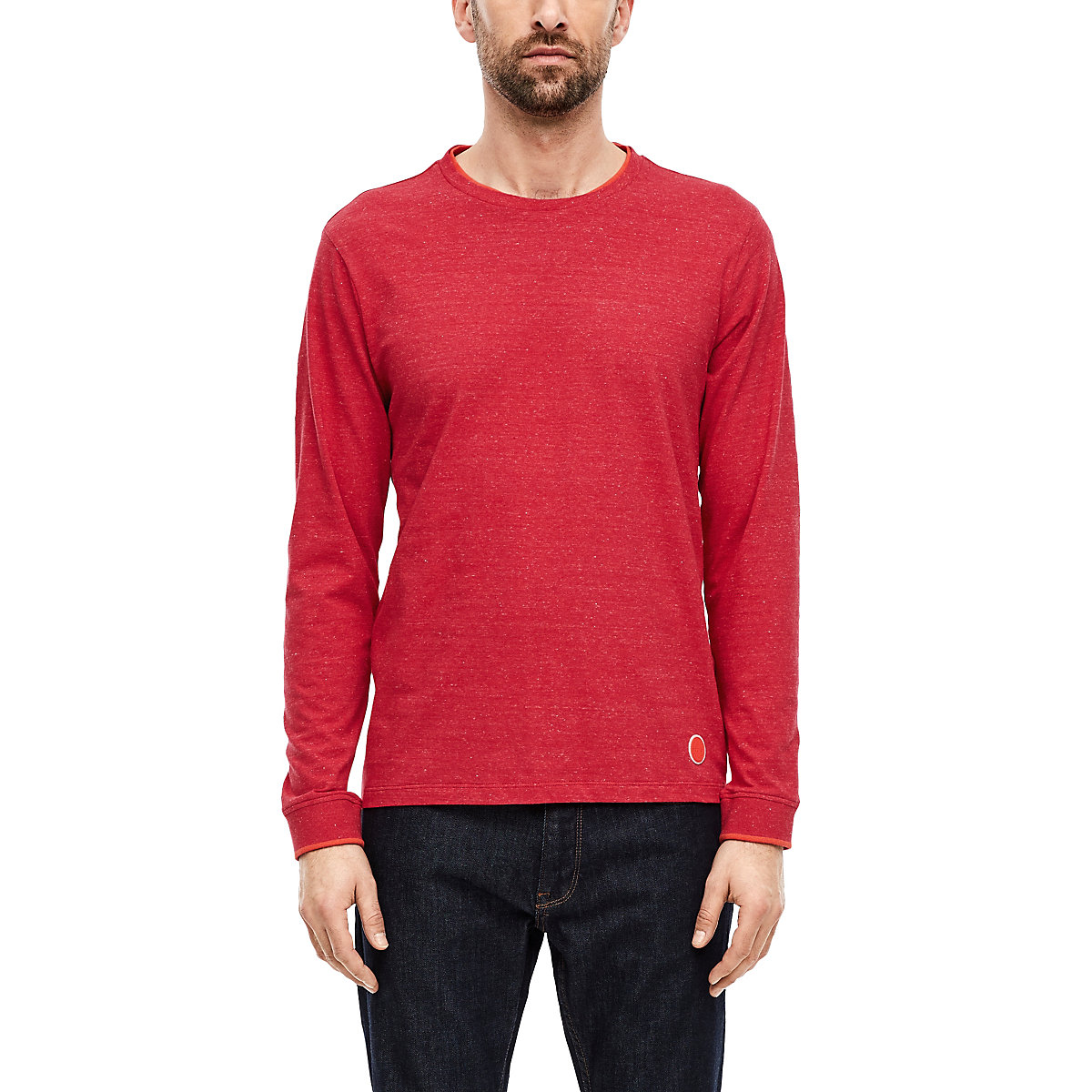 s.Oliver Langarmshirt mit Layering-Effekt T-Shirts rot