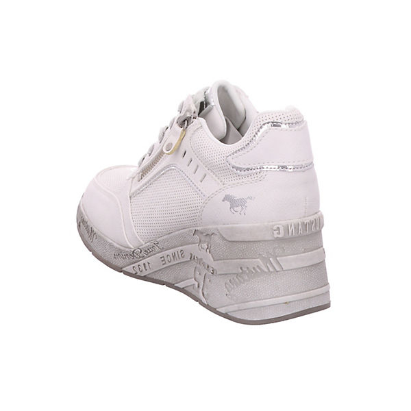 Schuhe Sneakers High MUSTANG Wedge-Sneakers offwhite