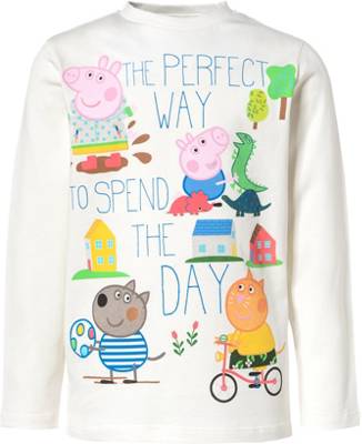 Peppa Pig Peppa Pig Kinder Langarmshirt wollweiß