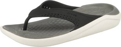 crocs, Literide Flip Zehentrenner, schwarz/grau mirapodo