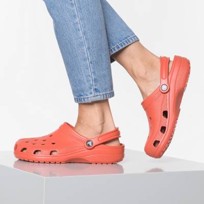 crocs orange clogs