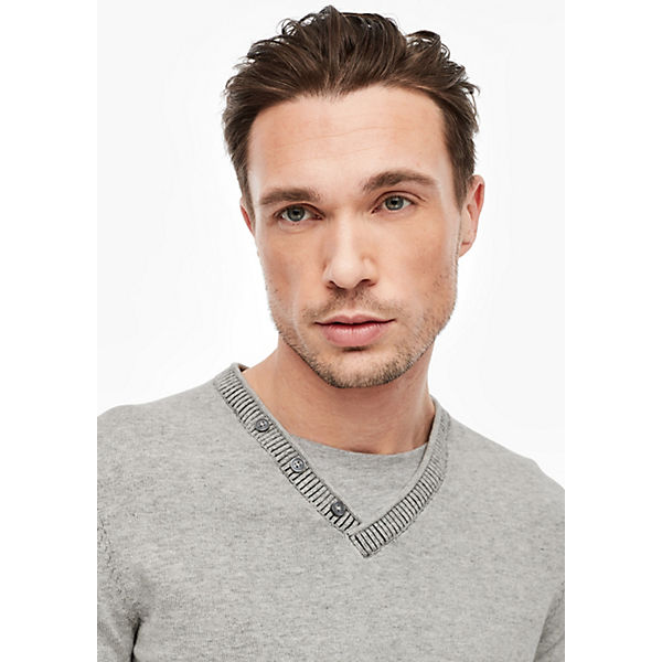 Bekleidung Pullover s.Oliver Strickpullover mit Layer-Effekt Pullover creme Bekleidung Pullover s.Oliver Strickpullover mit Layer-Effekt Pullover creme