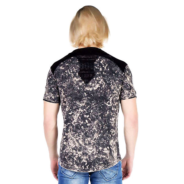 Bekleidung T-Shirts CIPO & BAXX® Cipo & Baxx T-Shirt anthrazit/beige Bekleidung T-Shirts CIPO & BAXX® Cipo & Baxx T-Shirt anthrazit/beige