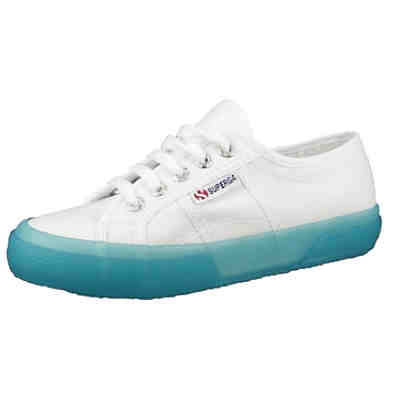 Damen Schuhe Sneaker COTUTRANSPARENTSOLE 2750 Weiß White Blue LT Crystal Sneakers Low