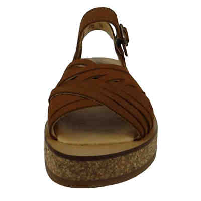 N5590 Tülbend Damen Leder Sandale Leather Soft Grain Wood Braun Klassische Sandalen