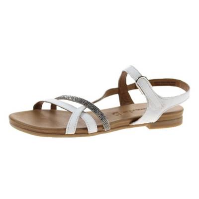 tamaris sandalen weiß flach