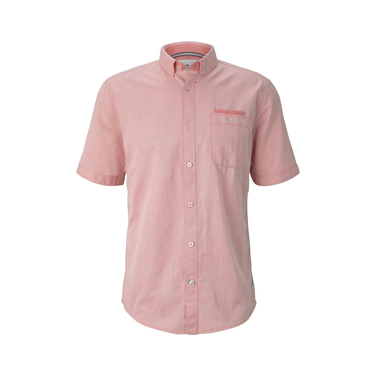 TOM TAILOR Blusen & Shirts Hemd in Twill-Optik Langarmhemden hellorange