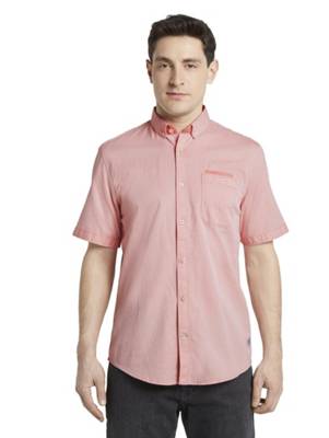 TOM TAILOR Blusen &amp; Shirts Hemd in Twill-Optik Langarmhemden hellorange
