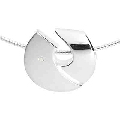 Halsreif mit Anhänger - Rica - Silber 925/000 - Brillant Halsketten