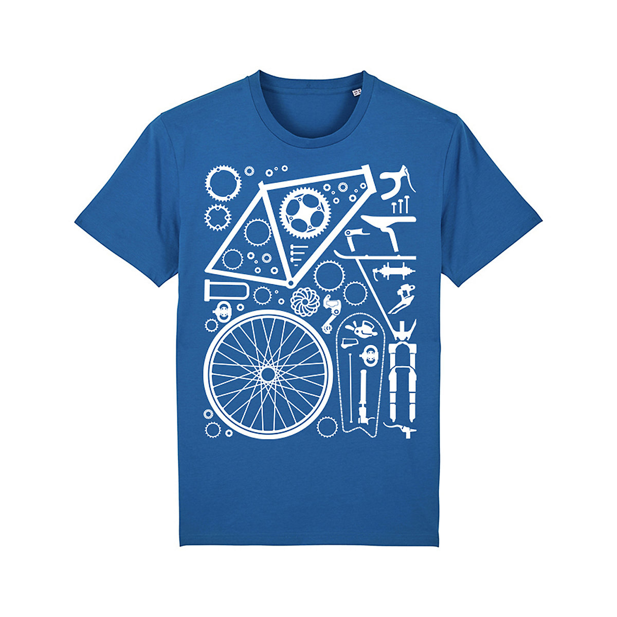 wat? APPAREL T-Shirt Fahrradteile T-Shirts blau