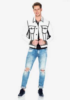 CIPO & BAXX® Cipo & Baxx Jacke weiß-kombi