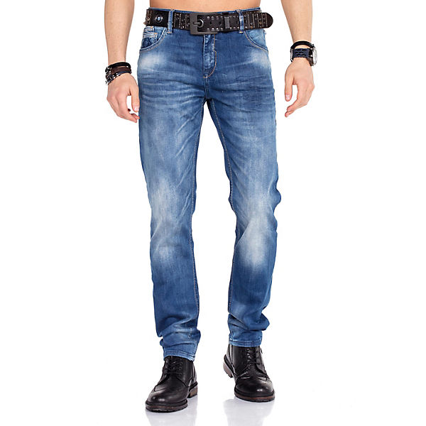 Bekleidung Straight Jeans CIPO & BAXX® Cipo & Baxx Jeans blau-kombi