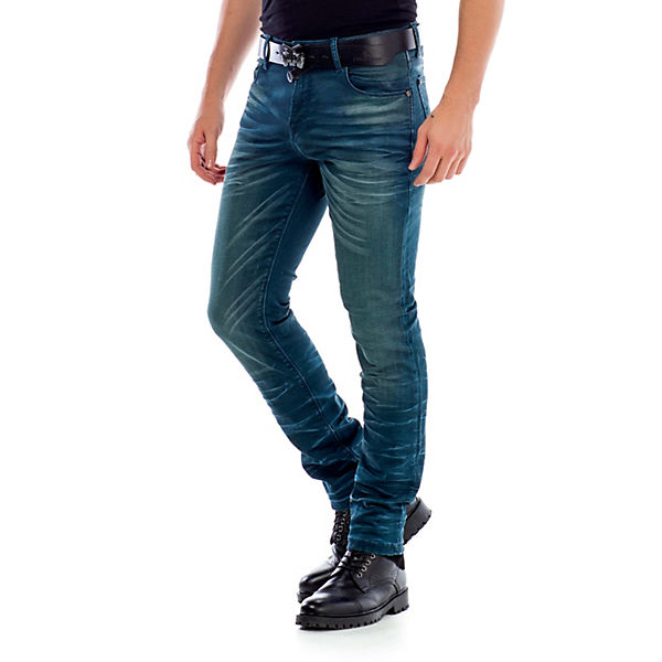 Bekleidung Straight Jeans CIPO & BAXX® Cipo & Baxx Jeans Jeanshosen grün