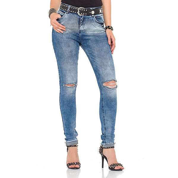 Bekleidung Skinny Jeans CIPO & BAXX® Cipo & Baxx Jeans blau-kombi