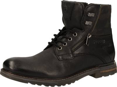 bugatti Stiefelette Schnürstiefeletten schwarz