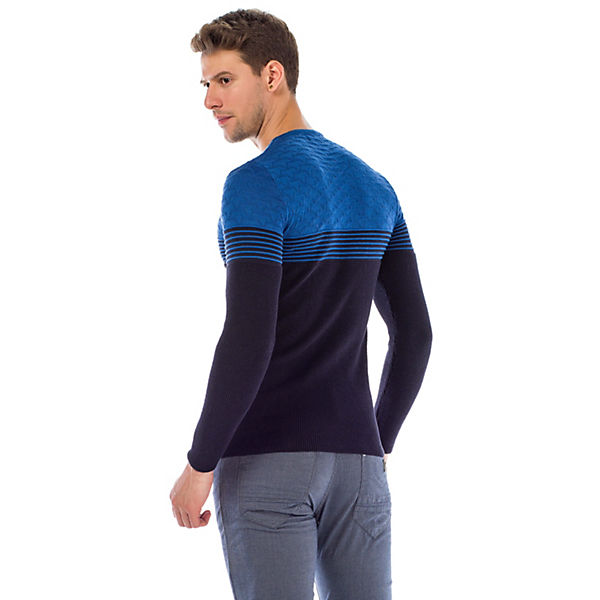 Bekleidung Pullover CIPO & BAXX® Cipo & Baxx Pullover dunkelblau