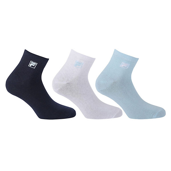 Quarter Socken Unisex, 3 Paar - Kurzsocken, Sport, Logo-Bund, uni, 35-46 Socken