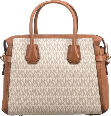 MICHAEL KORS, Mercer Belted Md Satchel Handtasche, Beige | Mirapodo