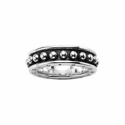 Giorgio Martello Milano Ring mit Halb-Kugeln, teilweise oxydiert, Silber 925 Ringe