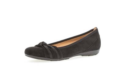 Gabor Gabor sportliche Ballerinas Rauleder schwarz Sportliche Ballerinas schwarz