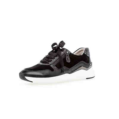 Gabor Sneaker low Materialmix Leder schwarz Sneakers Low