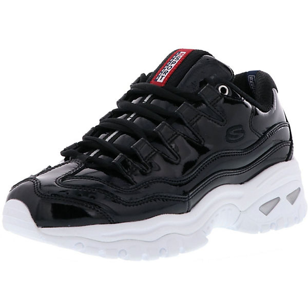 Schuhe Sneakers Low SKECHERS SKECHERS 13405/BKW Energy-Thriller Knight Damen Sneaker schwarz/weiß Sneakers Low schwarz