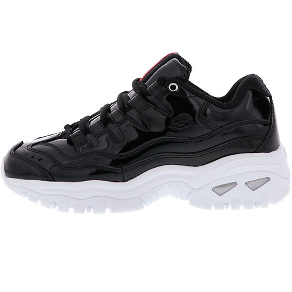 Schuhe Sneakers Low SKECHERS SKECHERS 13405/BKW Energy-Thriller Knight Damen Sneaker schwarz/weiß Sneakers Low schwarz