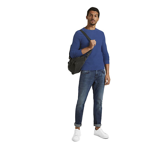 Bekleidung Strickjacken TOM TAILOR Pullover & Strickjacken Pullover mit Streifenstruktur Strickjacken dunkelblau Bekleidung Strickjacken TOM TAILOR Pullover & Strickjacken Pullover mit Streifenstruktur Strickjacken dunkelblau